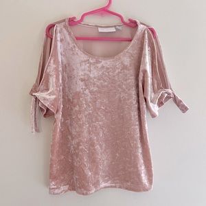 The Children’s Place girl’s pink velvet top size medium